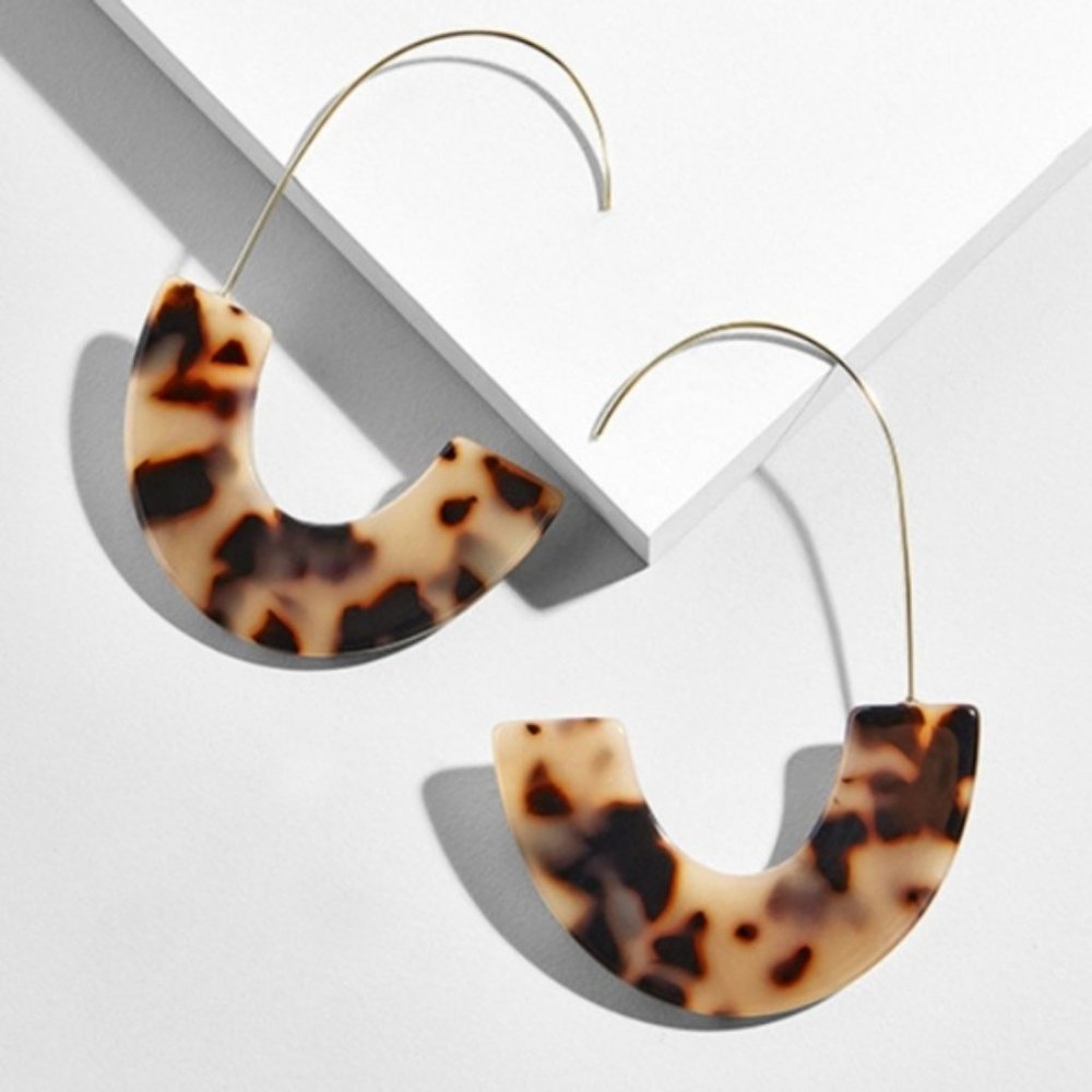 Bauble Bar Style Faidra Tortoise Drop Earrings NEW